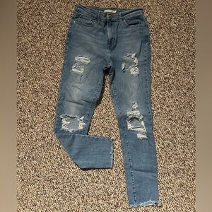 Levi’s Distressed Skinny Blue Jeans